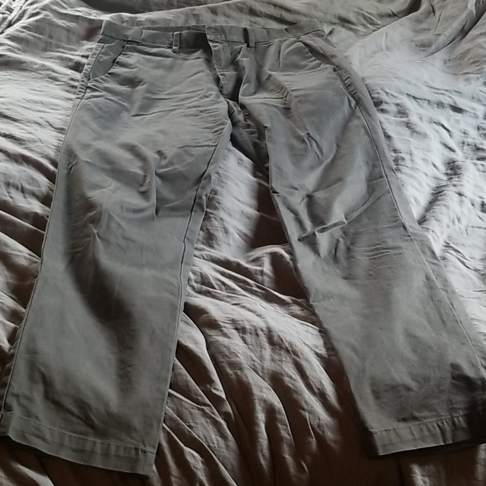 Gap straight-leg grey slacks, 33" waist 32" inseam